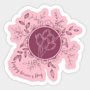 Happy Women's Day March 8 Sticker